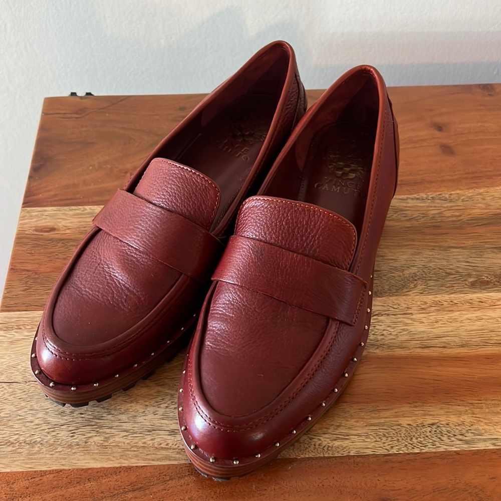 Vince Camuto Golinda Mahogany Slip On Loafer.  Size 7.